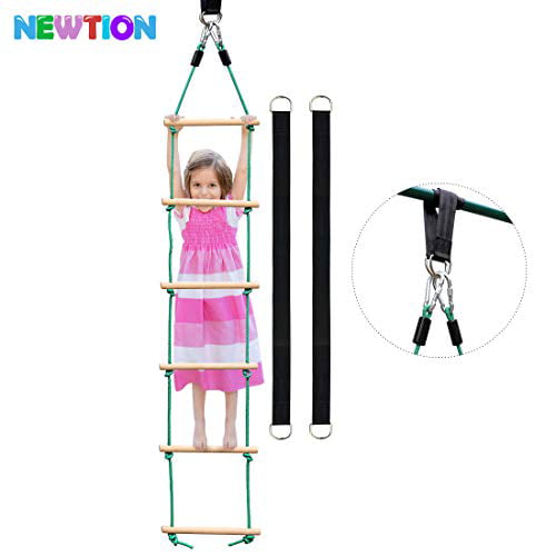Wooden Swing Climbing Rope Ladder Hang for Kids Children Playground Exercise Toy 
