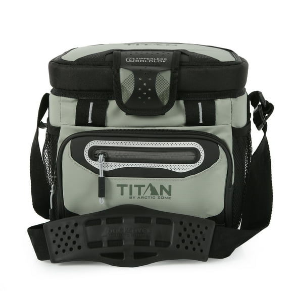 Titan by Arctic Zone 9 Can, 6 Quart Zipperless Soft Cooler, Seagrass