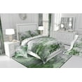 thumbnail image 4 of Watercolor Tie Dye Comforter Set,Modern Abstract Bedding Set Teens,Green Grey Ombre Bed Set,Contemporary Grunge Aesthetic Down Comforter (Green Grey,King Size), 4 of 6