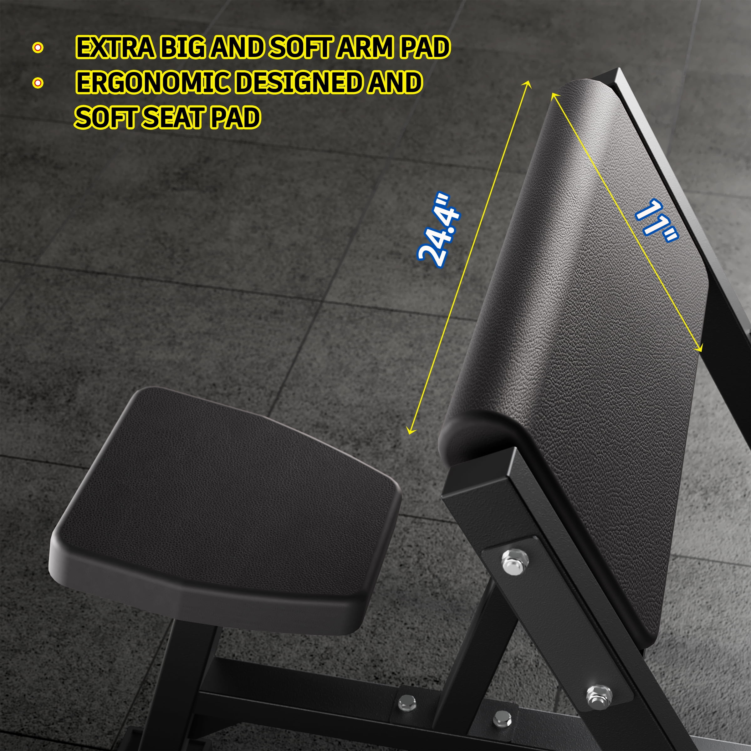 AOWINNOX Preacher Curl Bench, Tricep&Bicep Curl Machine, Arm Workout Equipment