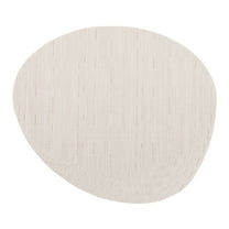 REGALWOVEN Placemats Set of 6 Oval Placemats for Kitchen Dining Table Decor Table Placemats Wipeable Table Mat Beige 18*12.5Inch