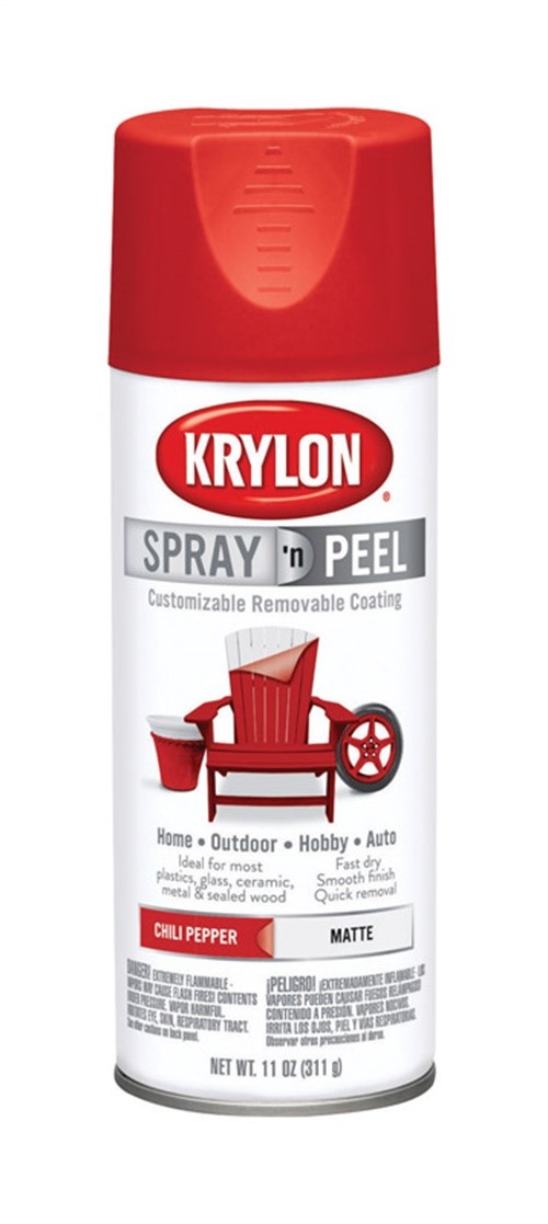 Krylon Spray 'n Peel Chili Pepper Spray Paint 11 oz. Case Of 1