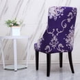 thumbnail image 3 of Super Stretch Armless Wingback Chair Slipcover,Sloping Armchair Cover Reusable Anti-Dust Removable Washable Printed Accent Chair Cover for Dining Room Kitchen Hotel-1 Pcs-D, 3 of 7