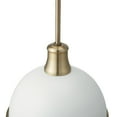 thumbnail image 2 of Beckett 1-Light Pendant, Matte White, Matte Brass Accents, 2 of 9