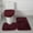 RD2, variant on 3 Piece Bathroom Rug Set Super Soft Toilet Bathroom Toilet Tub Air Floor Mat Nonslip Mat Carpet Polyurethane Elastic Fibre, Grey One Size