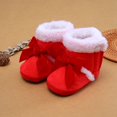 thumbnail image 5 of SYNPOS Infant Toddler Baby Girl Bow Winter Fleece Booties Anti-slip Newborn Snow Shoes, 5 of 6