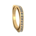 thumbnail image 3 of 1.25Ct Round Cut Natural Diamond Euro Style Square Anniversary Wedding Eternity Band Ring 14k Gold IJ I1, 3 of 3