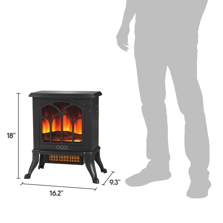 Cozi Stove Heater with Life-like Flame, 18in. - Walmart.com
