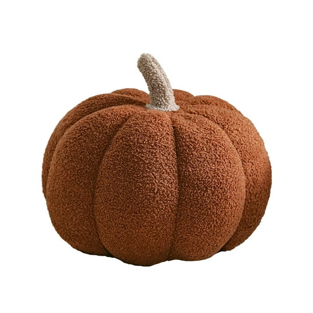 Wmhnj Cojn de peluche suave con forma de calabaza, ideal para decoraciones de Halloween o para usar como cojn decorativo.