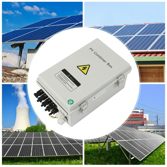 4 String Solar PV Combiner Box 63A Circuit Breaker Solar Panel System Waterproof for Residential Buildings