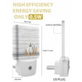 thumbnail image 6 of Fall Night Lights Auto Sensor White Pumpkin Plug-in LED Nightlights Dusk to Dawn for Living Room, Bedroom, Hallway, Stairways Thanksgiving Wall Decor, Autumn Leaf Grey Stripes Wood Night Light, 6 of 9