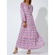 thumbnail image 3 of Txlixc Vestido Largo con Estampado Geométrico para Mujer, Vestido Suelto de Manga Larga con Escote en V para Primavera, Verano Txlixc Moda, 3 of 9