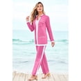 thumbnail image 2 of Roaman's Women's Plus Size Side Stripe French Terry Pull On Pant Set, 2 of 3