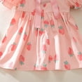 thumbnail image 6 of Toddler Girls Summer Dress Short Sleeve Strawberry Print Princess Dress Dance Party Dresses Baby Girl Clothes, 6 of 6