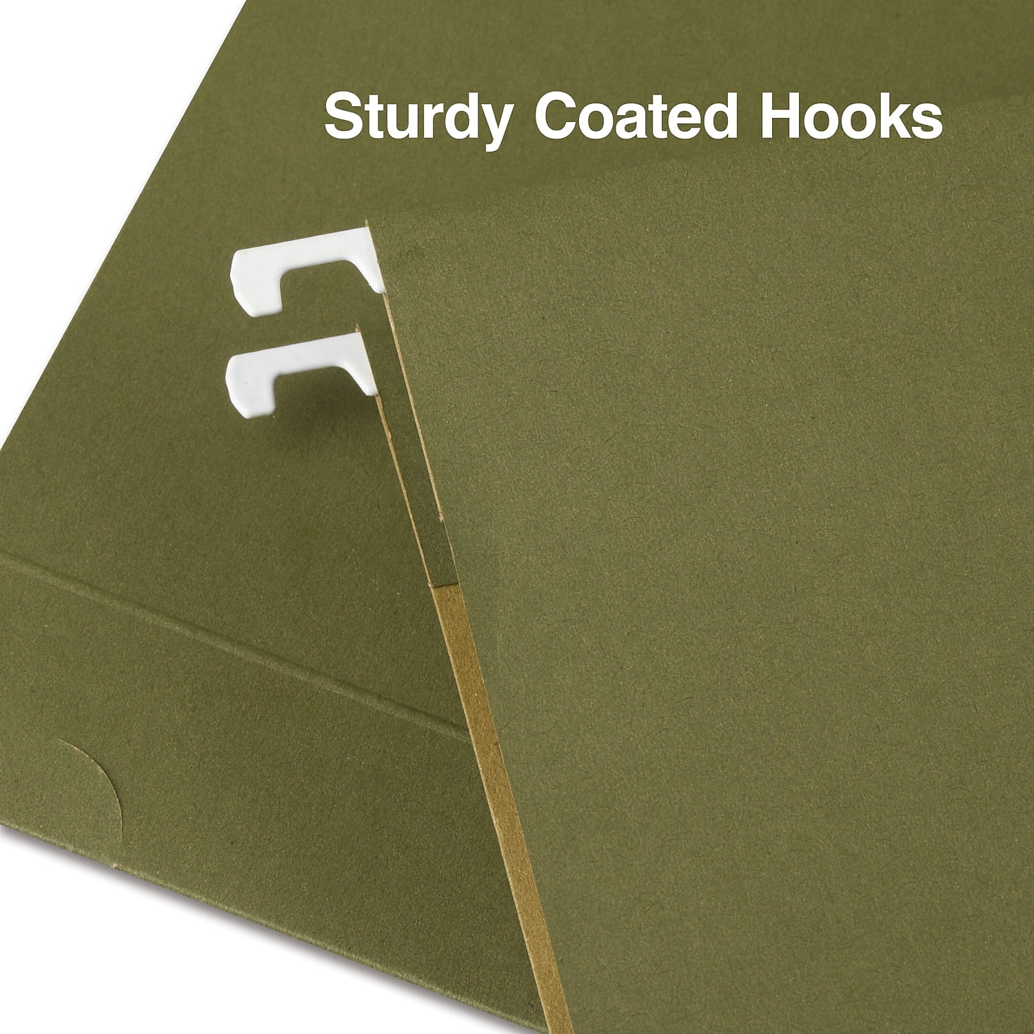 Staples Hanging File Folders 3-Tab 2" Expansion Ltr Size Std Green 25/BX 884240