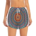 thumbnail image 2 of Vsdgher Mandala Print Women's Running Double Layer Shorts High Waisted with Pockets Elastic Yoga Workout Athletic Gym Sports, 2 of 8