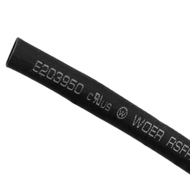 Unique Bargains 6M 5mm Diamètre 125C 2:1 Polyoléfine Noire Rétractable 660V -1