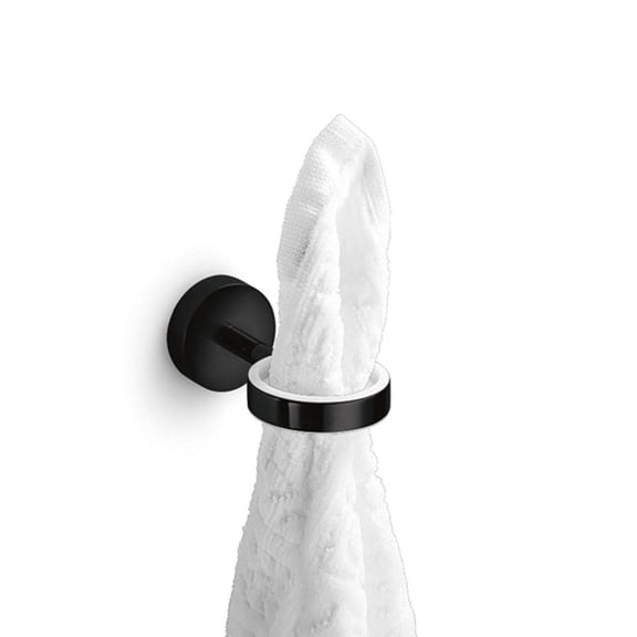 Ws Bath Collections Baketo 52153 Baketo 2" Wall Mounted Towel Ring - Black