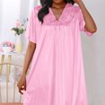 thumbnail image 4 of HomeGardon Nightgowns for Women,Summer Dresses Women's Nightdress Lingerie Sleepwear Solid Color Loose Pajamas, 4 of 4