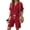 Wine women's 2 piece shorts set a1, variant on Cagogo Women's 2 Piece Shorts Set V Neck Short Sleeve Shirt Drawstring Waist Casual Matching Lounge Outfits Summer Travel Airport Clothes Loungewear Tracksuits, Black M