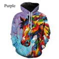 thumbnail image 2 of Sudadera con capucha con estampado 3D de animales y caballos de colores para hombre y mujer, sudadera informal holgada de gran tamaño para hombre, sudaderas para hombres, 2 of 5