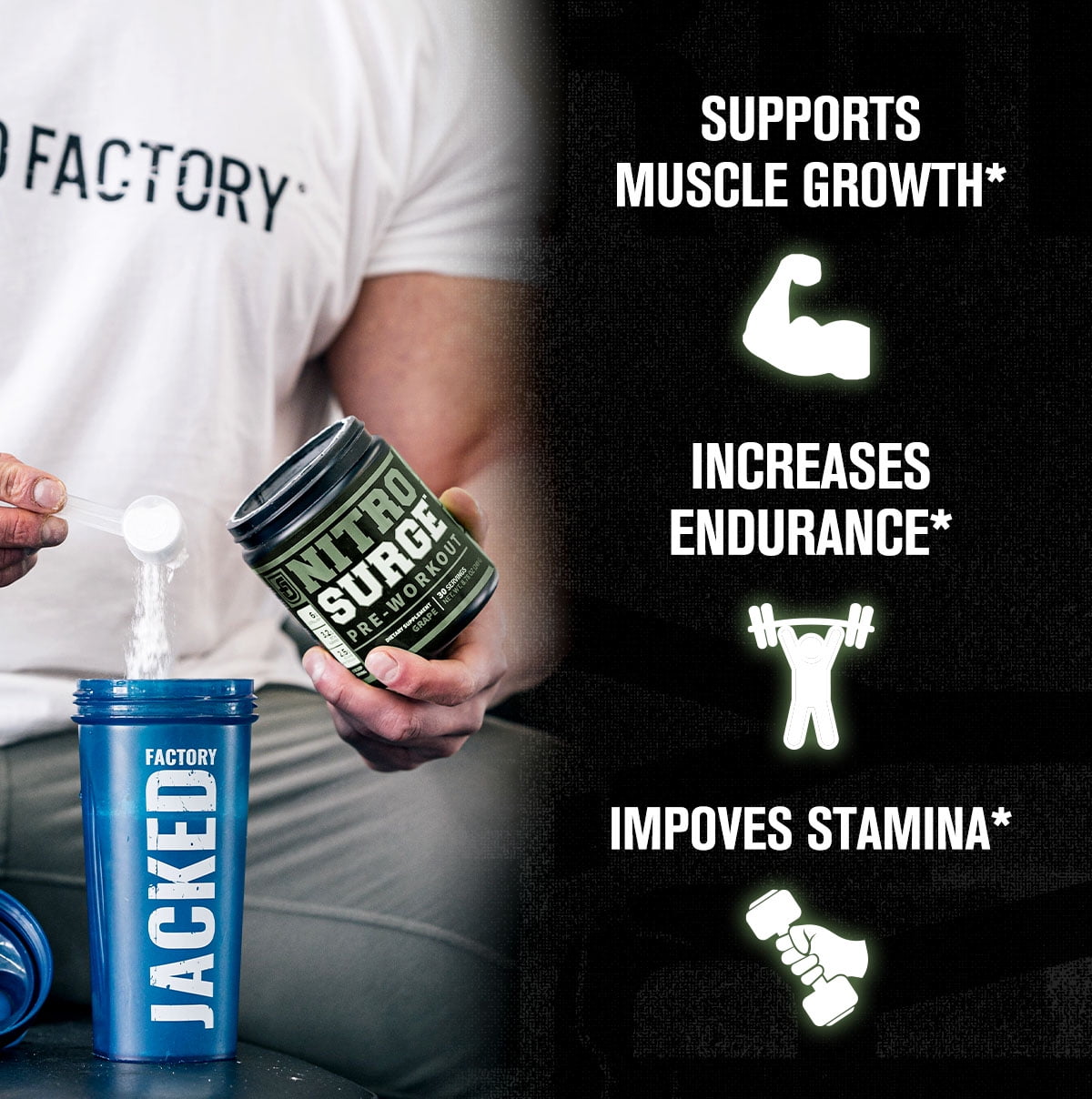 Nitrosurge Pre Workout Powder Endless Energy Instant Strength Gains Clear Focus Intense Pumps 30 Servings Cherry Limeade Walmart Com