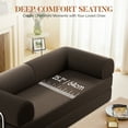 thumbnail image 5 of ATHOPE 78.7" Folding Convertible Sofa Bed, Oversized Corduroy Upholstered Boneless Couch, Loveseat Sleeper with Pull Out Bed, Floor Sofa Modular Futon Couch for Living Room Bedroom Lounge, Coffee, 5 of 13