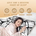 Body Pillow Cover, Mandala Floral Line Art Soft and SkinFriendly Body