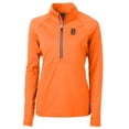 thumbnail image 2 of Women's Cutter & Buck Orange Detroit Tigers Adapt Eco Knit Stretch Recycled Half-Zip Pullover Top, 2 of 3