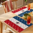 thumbnail image 4 of 4th of Placemats Set of 2, July American Star Red and Blue Stripes Retro Non-Slip Place Mats Washable Table Mats for Kitchen Dining Table Decorations Indoor/Outdoor, 4 of 9