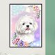 thumbnail image 4 of Pintura de diamante 5D Wdftyju DIY taladro redondo completo perro 30x40cm blanco, 4 of 9