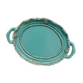thumbnail image 4 of WeiLaiKeQi 4xDecorative Trays Round Resin Cosmetic Trays for Entryway Wedding Countertops Green European, 4 of 9