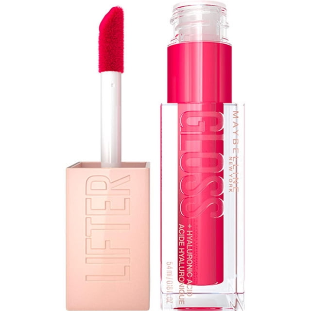 Maybelline New York Lifter Gloss, Hydrating Lip Gloss with Hyaluronic Acid, bubblegum ,5.4 ml