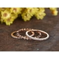 thumbnail image 2 of 1.50 Carat 3 wedding Ring set Wedding Band Stackable Ring set Solid 10k Rose Gold, 2 of 9