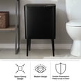 thumbnail image 2 of Home-Complete 8.7-Gallon Polypropylene Trash Can with 3L Recycling/Compost Bin (Black), 2 of 6