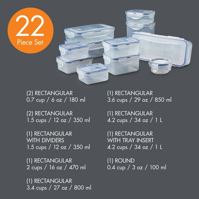 LocknLock Easy Essentials Food Storage Container Set, 18-Piece & Reviews