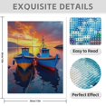 thumbnail image 3 of Diamond Art Kit for Adults, Sunset Fishing Boat Print No.27 Diamond Painting for Adults Beginners, 5D DIY Diamond Art Painting Kits, Colorful Diamond Painting Craft for Home Decor 12x16, 3 of 7