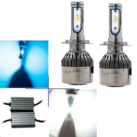 High Resolution Low Light Xotic Tech 2ps 6000K 8000k Dual Color White/ Ice Blue H10 9140 9145 LED High/ Low Beam Fog Light Headlight Conversion Kit ()