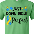 thumbnail image 4 of Inktastic Just Down RIght Perfect Down Syndrome Awareness Ribbon T-Shirt, 4 of 5