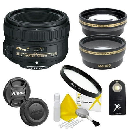 Nikon 50mm f/1.8G AF-S Lens + Accessory Kit for Nikon D7200 D5300 D3400 D3200