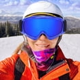 thumbnail image 4 of Gafas de seguridad antivaho de doble capa a prueba de viento para deportes al aire libre, gafas de esquí azules para niños, 4 of 8