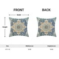thumbnail image 2 of Boho Pillow Covers 18x18 Set of 2, Blue Yellow Carpet Ethnic Design Farmhouse Decorations Throw Pillow Covers Bohemian Pattern Outdoors Decorative Linen Cushion Case for Couch Sofa Home, 2 of 6