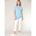 thumbnail image 5 of Made by Johnny Women's Casual Shirts Twist Knot Tunics Tops XXL AQUA, 5 of 6