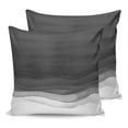 thumbnail image 7 of Outdoor Throw Pillow Cover Black Grey White Gradient Ombre Waterproof Cushion Covers 2 Pack Watercolor Ink Painting Art Pillow Cases Home Decoration for Patio Garden Couch Sofa, 7 of 7