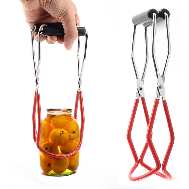 Anti-Slip Canning Jar Lifter Tongs Wide Mouth Clip Clamp With Grip Handle 