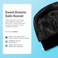 thumbnail image 4 of Gimme Beauty Sweet Dreams Satin Sleep Bonnet for Medium Hair - Black, 1 Count, 4 of 9