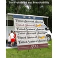 thumbnail image 3 of 4th of July RV Awning Sun Shade Screen 9'X7' United States of America Mesh Sunscreen Stars Stripes Wood Grain Awning Shade Screen with Zipper UV Blocker Completed Kits for RV Motorhome Camper, 3 of 7
