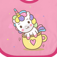 thumbnail image 4 of Inktastic Teacup Unicorn Boys or Girls Baby Bib, 4 of 4