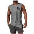 thumbnail image 2 of COSFO Casual Running Tank Top Men Workout Muscle Vintage Shirts Sleeveless Crew Neck Lightweight Graphic Loose Tank Tops, 2 of 5