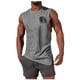 thumbnail image 2 of Camiseta sin mangas de cuello redondo para hombre, informal, a la moda, con estampado, deportiva, de poliéster, 2 of 5